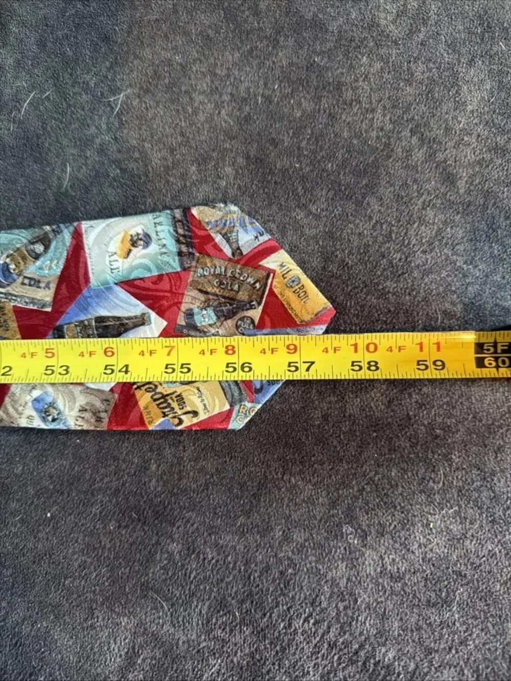 VTG ESSEX ROW Novelty Tie - Nehi Soda, Grapette Soda, Carling Beer, Royal Crown